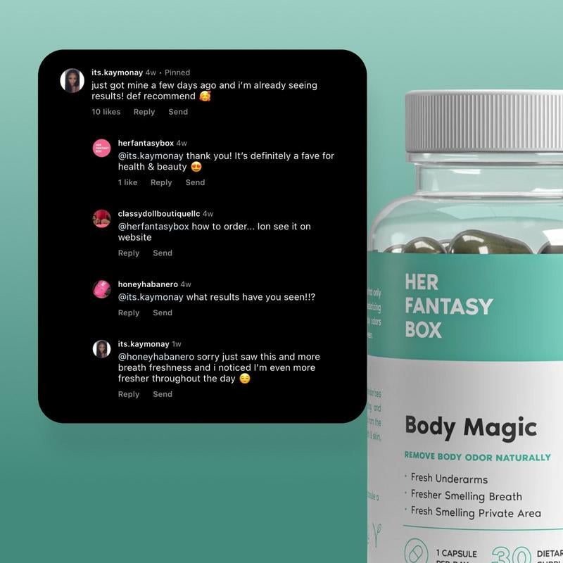 Body Magic Chlorophyll Pill - for Body Odor, Detox & Skin